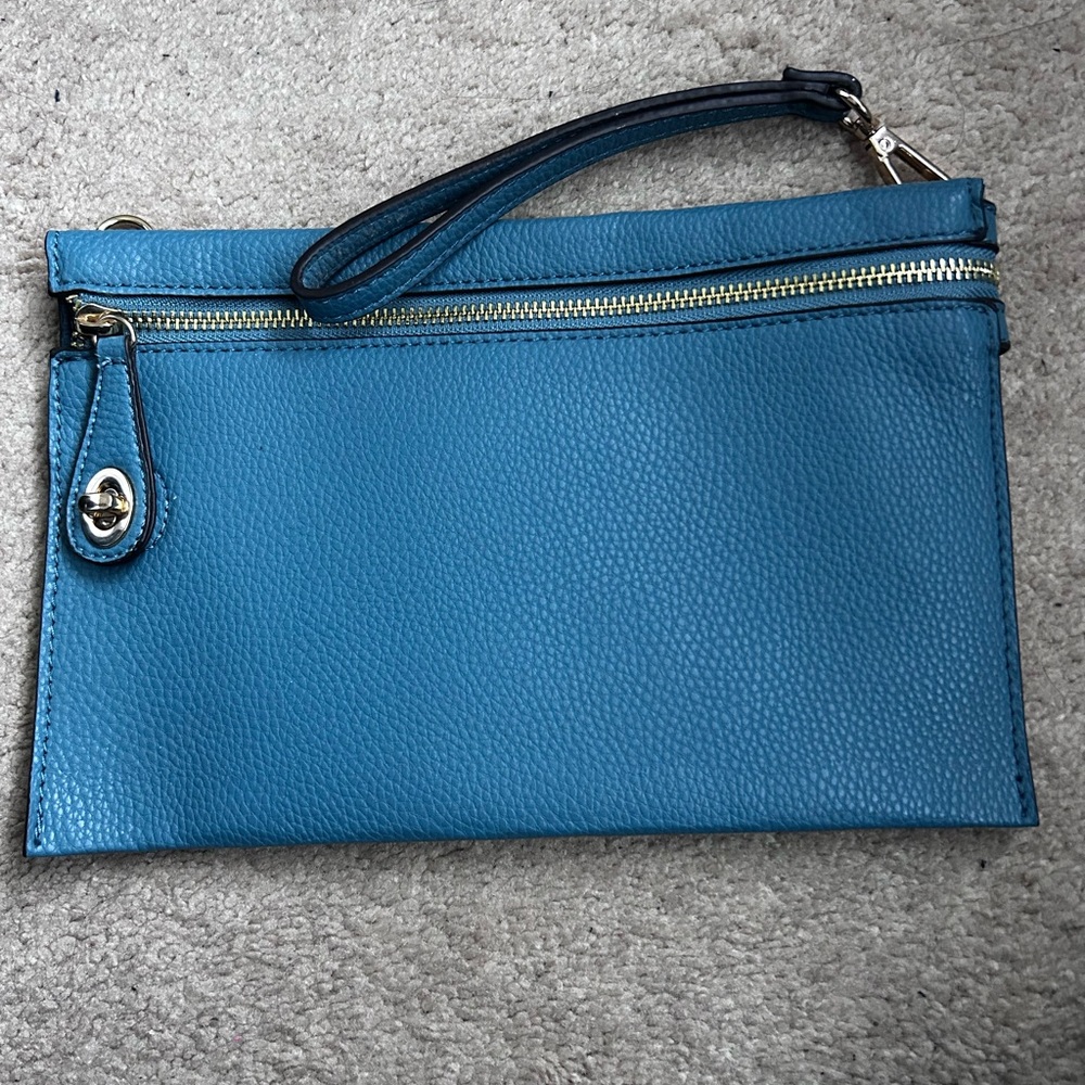 Sondra Roberts Teal Wristlet Clutch